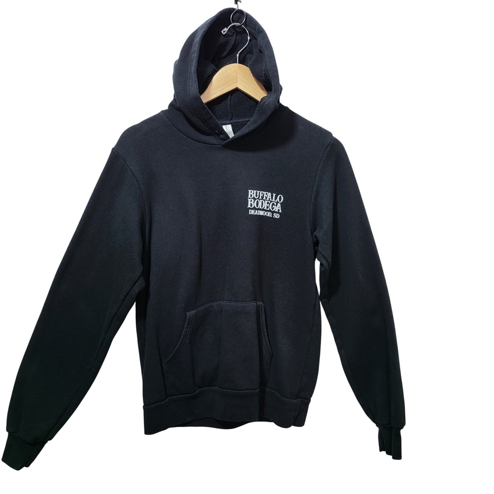 Bella Canvas Black‎ Buffalo Bodega Deadwood SD Graphic Hoodie Sweatshirt Size S
